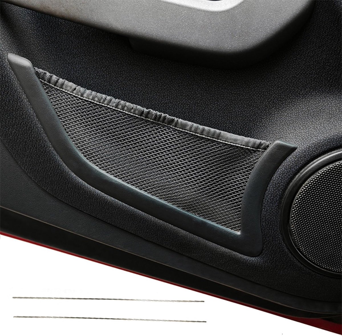 SnelShoppen - Set van 2 Deur Opbergzakken voor Smart 451 Fortwo 2009-2014 - Stalen Reparatie Strips - Hoogwaardige Kwaliteit - Ideaal voor Kleine Voor