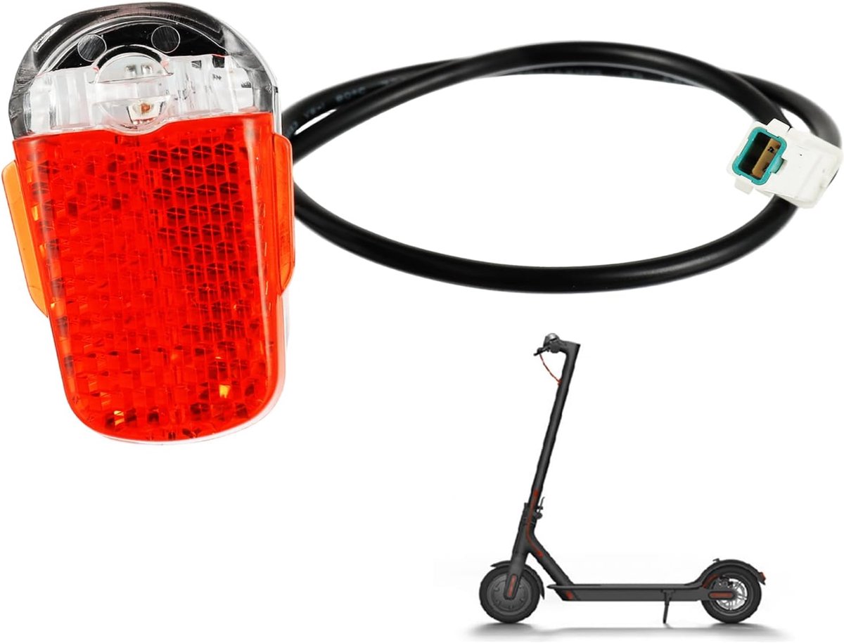 SnelShoppen - Achterlicht Achterspatbord voor Ninebot Max G30d, Segway Ninebot G30/G30LP/G30LE/G30LE II/G30D/G30e/G30e III, Waterdicht, Rood LED, Stev