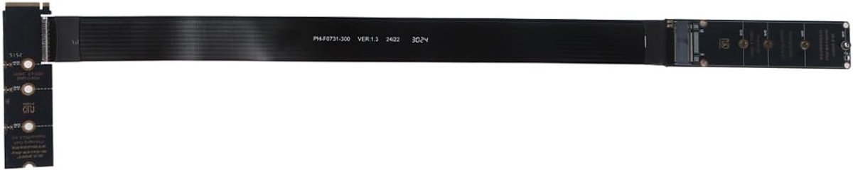 SnelShoppen - Flexibele 30cm PCIE 3.0/4.0 M.2 NVME NGFF Ribbon Verlengkabel voor Laptop - Geschikt voor 2230 2242 2260 2280 SSDs - Externe Opslaguitbr
