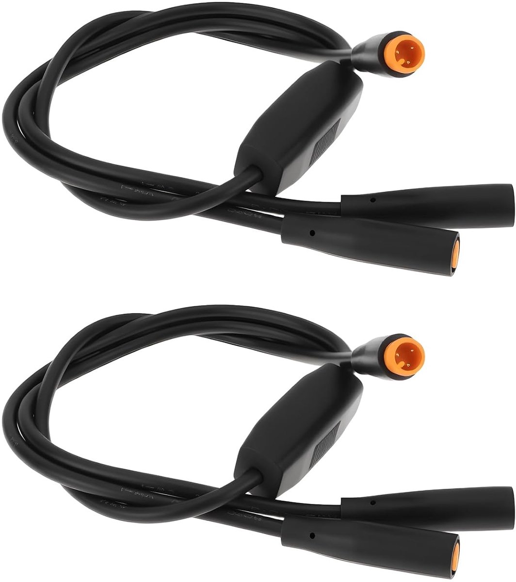 SnelShoppen - EMSea 2Pcs 3 Pin Fietskabel M6 Mannetje naar Vrouwtje Splitter Kabel 40cm voor Elektrische Fiets Sensor - Waterproof en Betrouwbaar