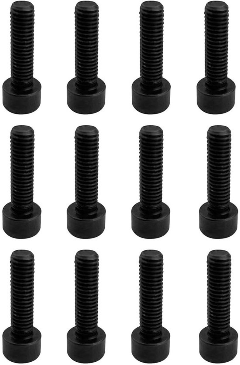 Set van 12 M5 x 18mm Fietsschoefjes voor Stuur en Stuurpen - Fietsonderdelen, Bevestigingsschroeven en Stuurpenaccessoires (Zwart)