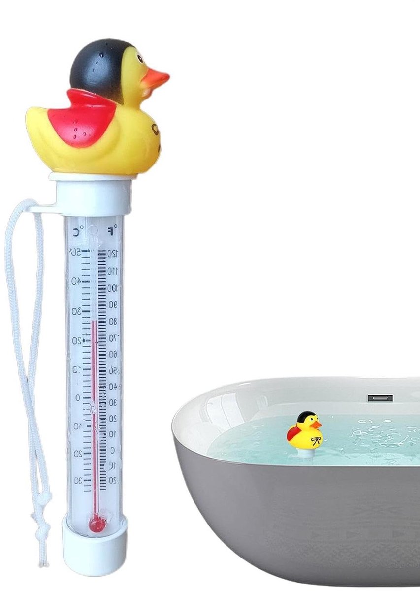 Zwembad Thermometer - Drijvende Meter - Water Temperatuur Meten - Eenvoudig Afleesbaar - 214 cm - Blauw