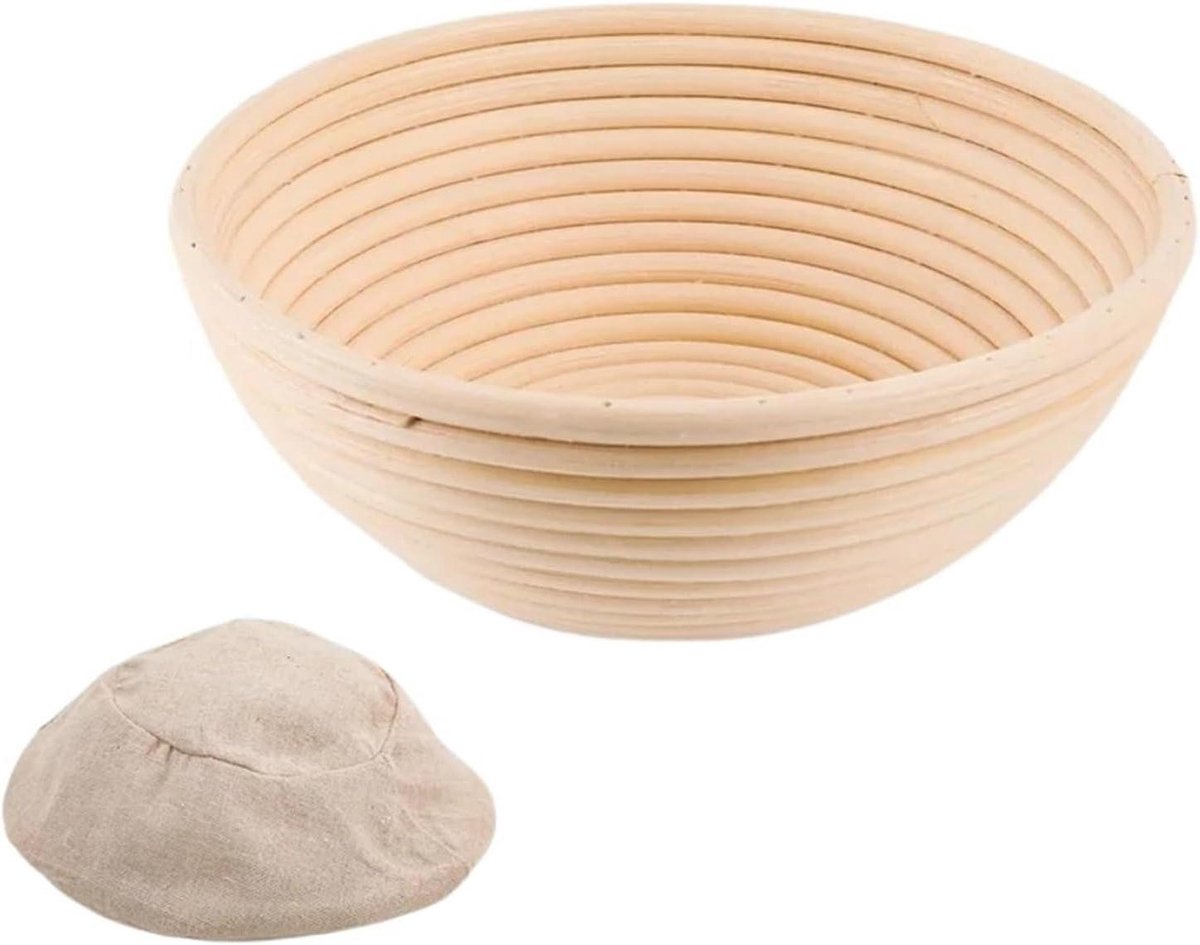 Brood Proofing Mand - Rijsmand Deegmand - Brood Bakken - Handgemaakt Rotan Rieten - 16x6 cm - Natuurlijk