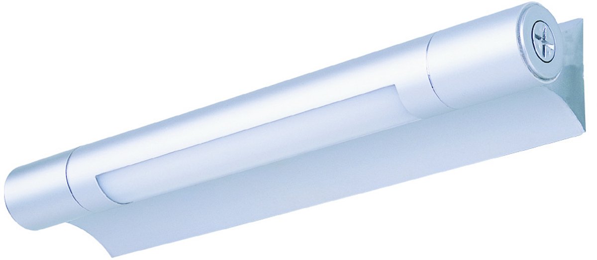 Tour LED wandlamp, 5W / 400 lumen, 3000K warm wit, mat zilver aluminium en plexiglas, 445 x 70 x 58 mm, IP20