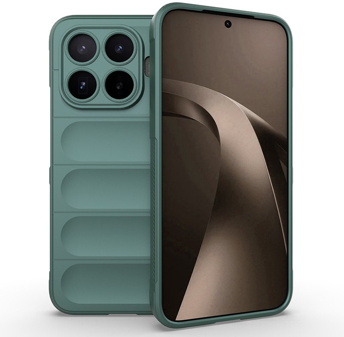 MobyDefend Hoesje - Geschikt voor Xiaomi 17T Pro - TPU Gripcase - Groen
