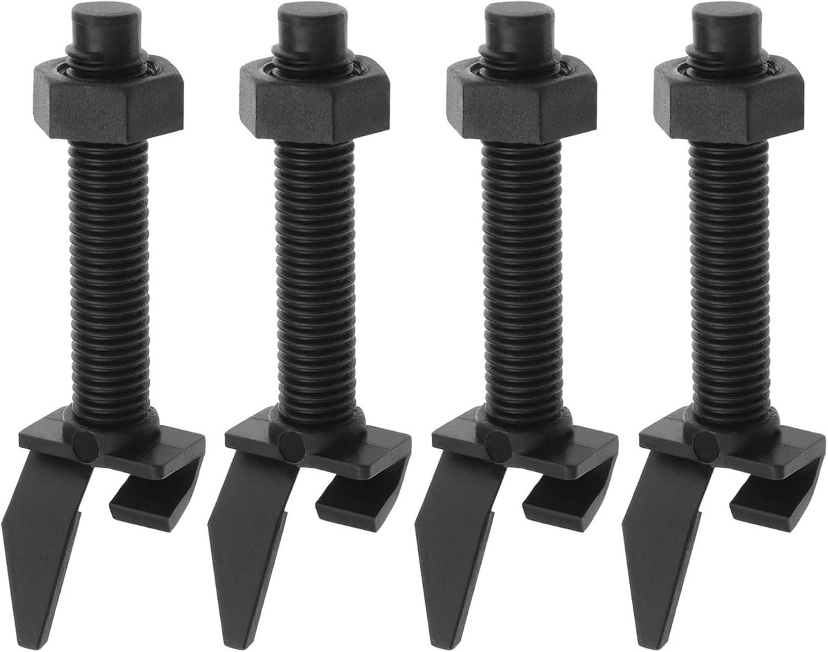 SnelShoppen - 4 Stuks Pijlsteun Vervanging Recurve Boog Pijlsteun Zwart, Ideaal voor Recurvebogen en Rechte Trekbogen, PE Kunststof, 3.8 cm, 1.5 cm