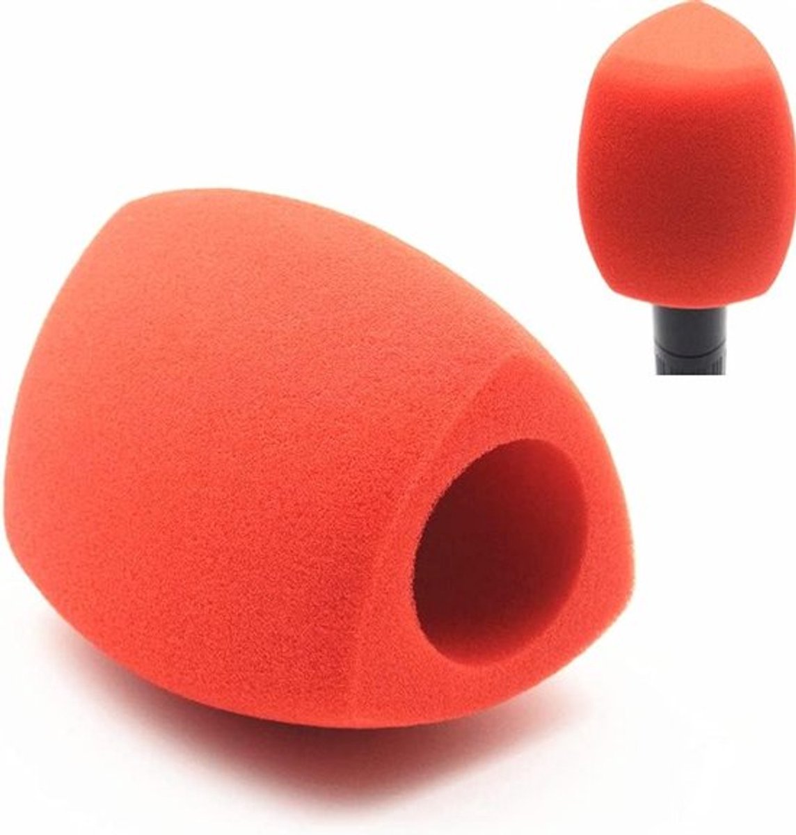 Grote Foam Microfoon Windscherm voor Handheld Microfoons - Popfilter voor Interviews en Geluidsopnames (Rood)