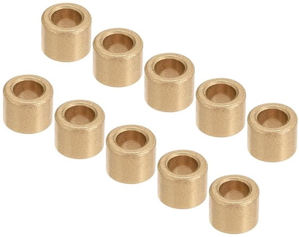10 stuks gesinterde bronzen zelfsmurende bussen voor machineassen - 6mm x 10mm x 8mm, slijtvast en duurzaam