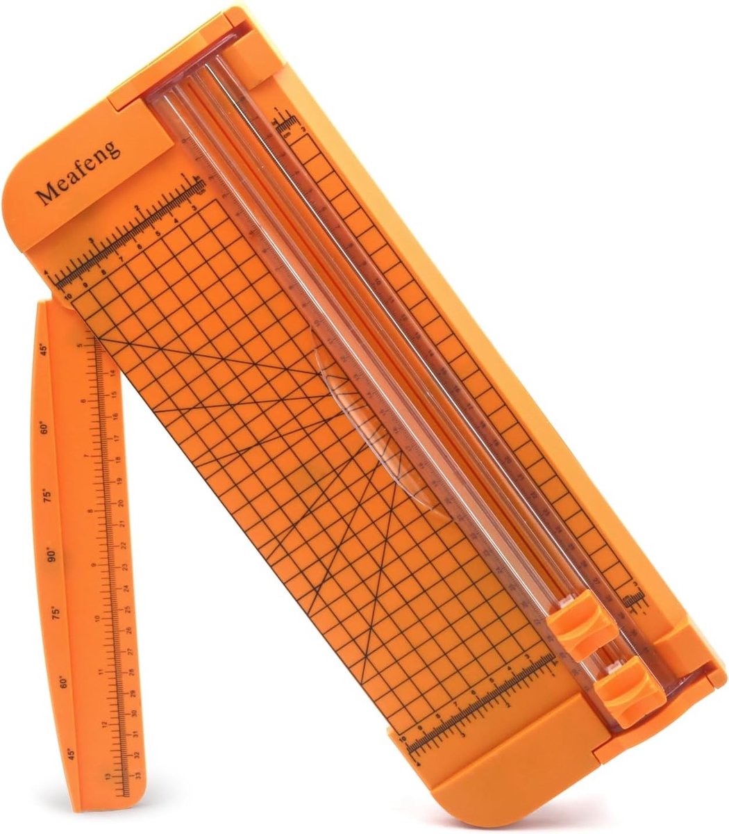 Papiersnijder - Oranje - 12 Inch - Met Automatische Veiligheidsbescherming - Voor Knutselprojecten en Kantoor