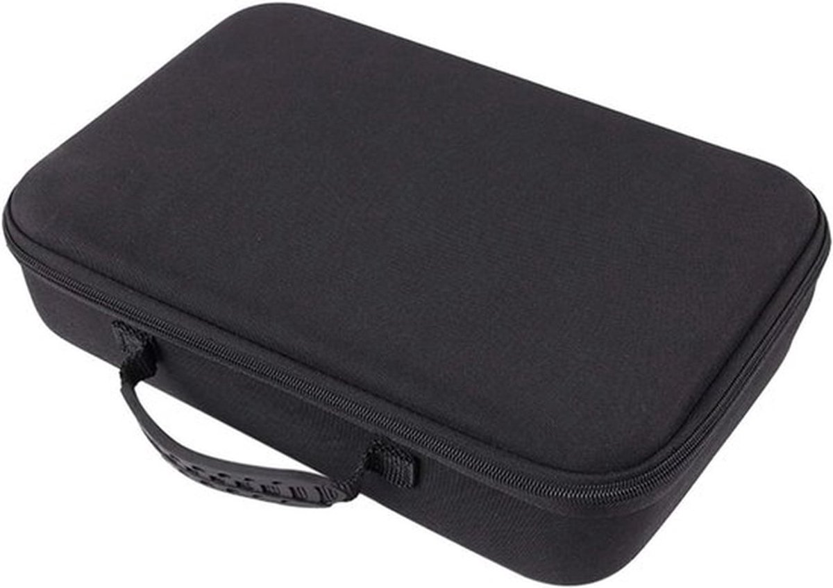 Draagtas voor Massageapparaat met Handvat, Inclusief 4 Massagekoppen en Accessoires, Zwart (EVA + 600D Stof + Multispandex) voor Gemakkelijk Transport en Bescherming