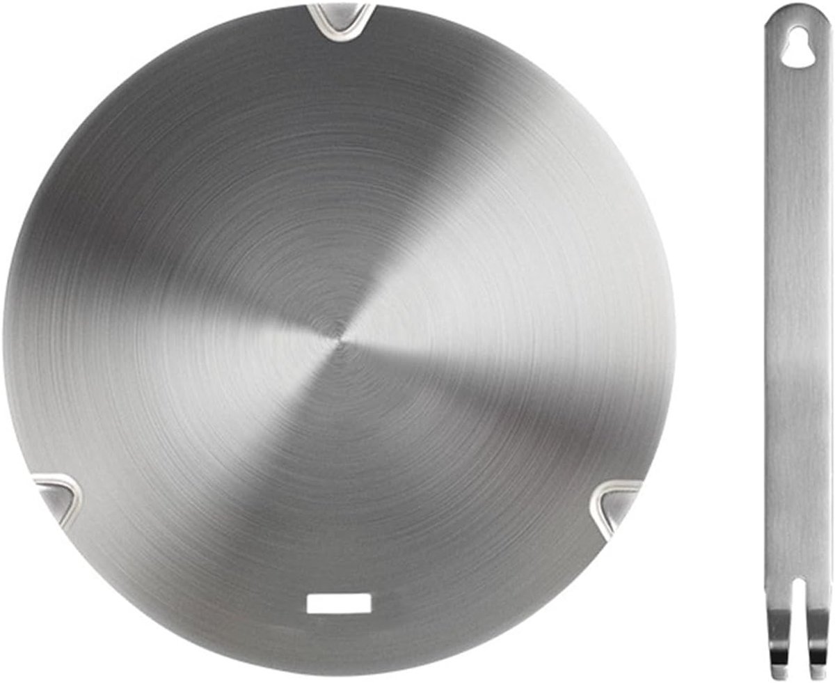 Inductiekookplaat Converterplaat Zilver 26 cm Warmteverdeler met Afneembare Handgreep Voor Gasfornuis