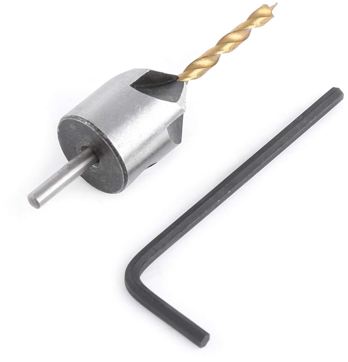 SnelShoppen - Steel Countersink Boor Houtbewerking Gereedschap Set 3-10 mm met Inbussleutel - Verstelbare Boren voor Hout, Carbon Staal, 11-delig
