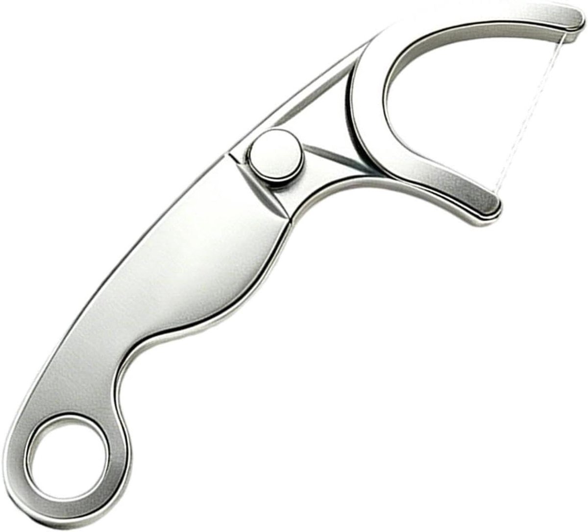 Tandenflos Pick - Interdentale Reiniger - Mondhygiëne Verbeteren - Herbruikbaar Roestvrij Staal - 50 meter floss - Zilver