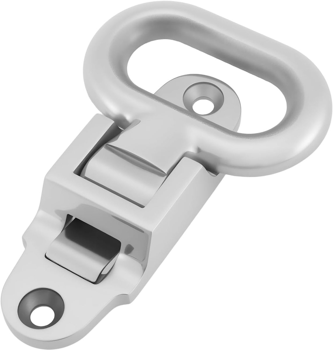 SnelShoppen - Zilveren Ladder 107x83x38mm van Roestvrij Staal voor Schepen, RVs, Aanhangwagens, Opvouwbaar, Corrosiebestendig, Ideaal voor Container B