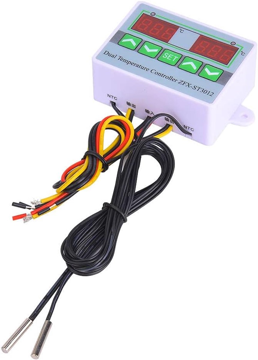 SnelShoppen - Digitale Thermostaat ST3012 voor Temperatuurregeling, Geschikt voor Industrie, ABS Materiaal, Precisie, AC220V, Brede Temperatuurbereik
