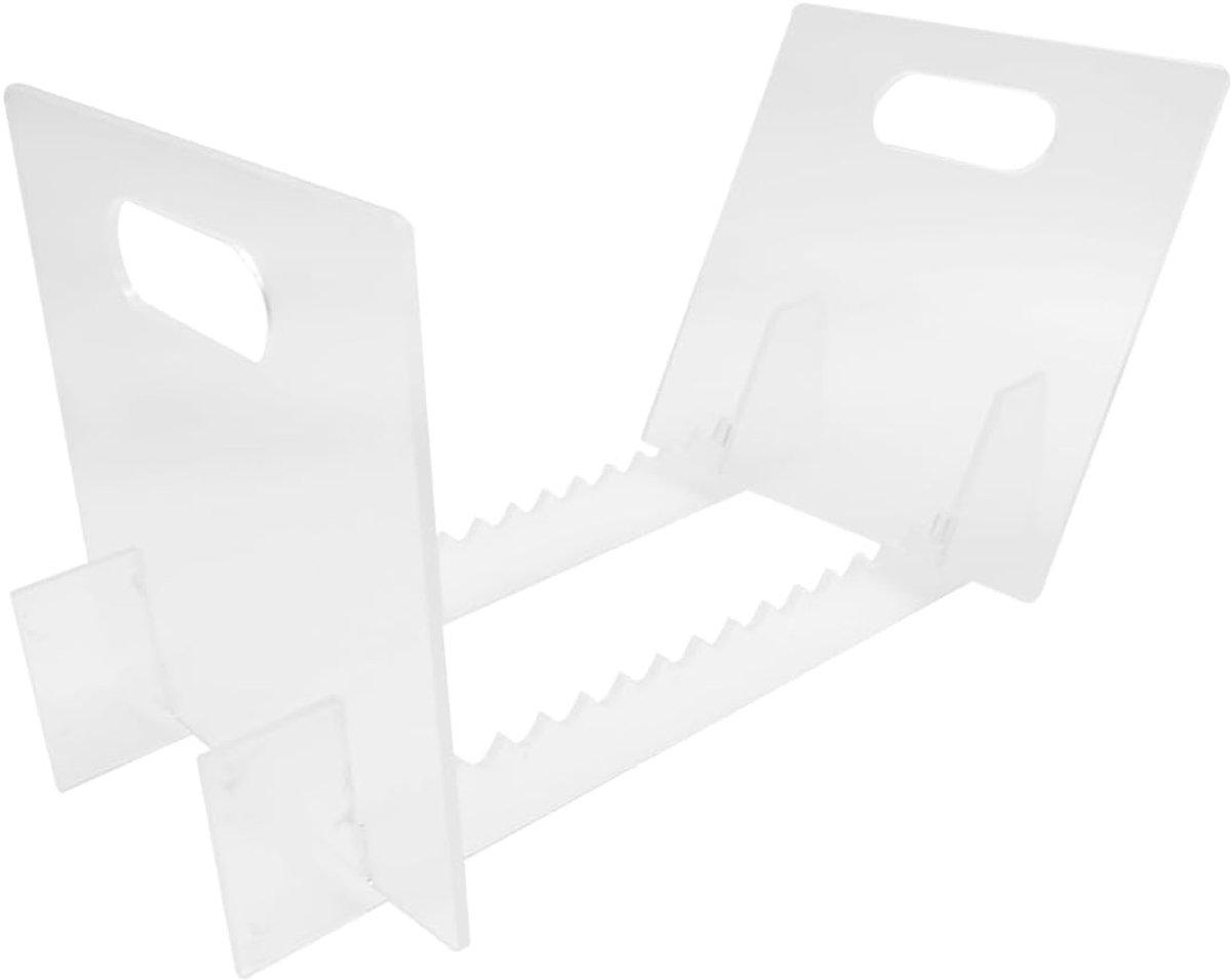 SnelShoppen - Stijlvolle platenhouder voor platenverzameling, stevige acryl basis, draagbare bureau-organizer voor het organiseren van albums