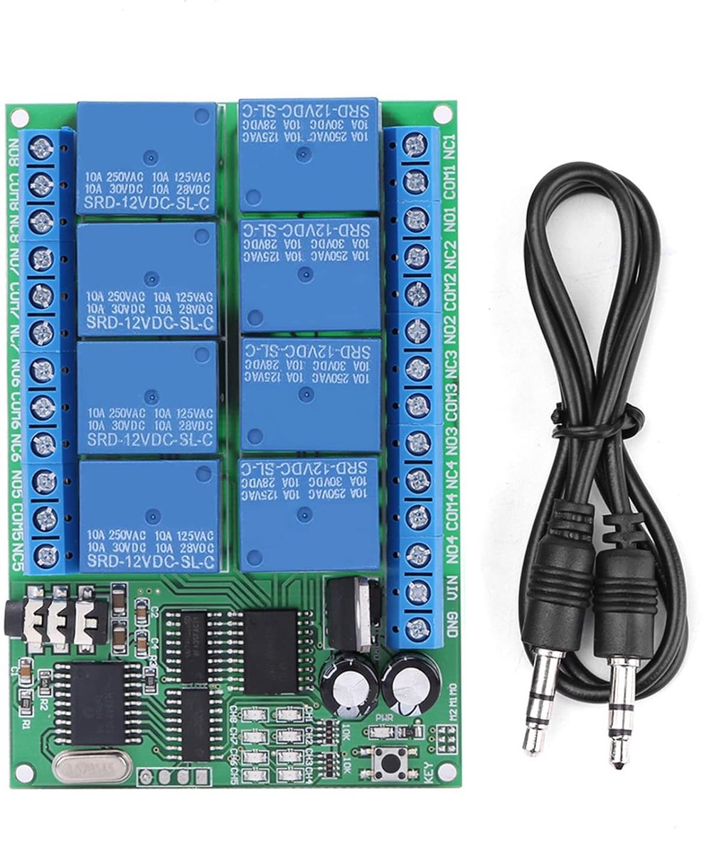 SnelShoppen - 8 Kanaals DTMF Relais Bord DC 12V Telefoon Spraak Decoder Module voor Afstandsbediening van Apparaten en LED Verlichting