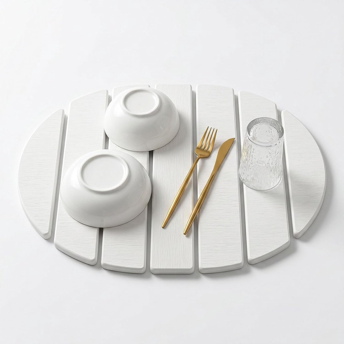 Afdruipmat 40 x 30 cm - Kiezelgoer - Sneldrogend - Houdt je keukenwerkblad droog - ShopVlot