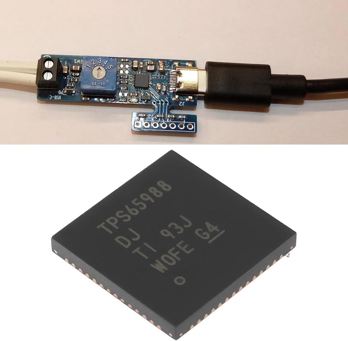 SnelShoppen - TPS65988D USB-C Type-C en USB PD Controller IC - Geavanceerde Stroombeheer - Programmabele Configuratie - Ondersteunt Snelle Stroomuitvo