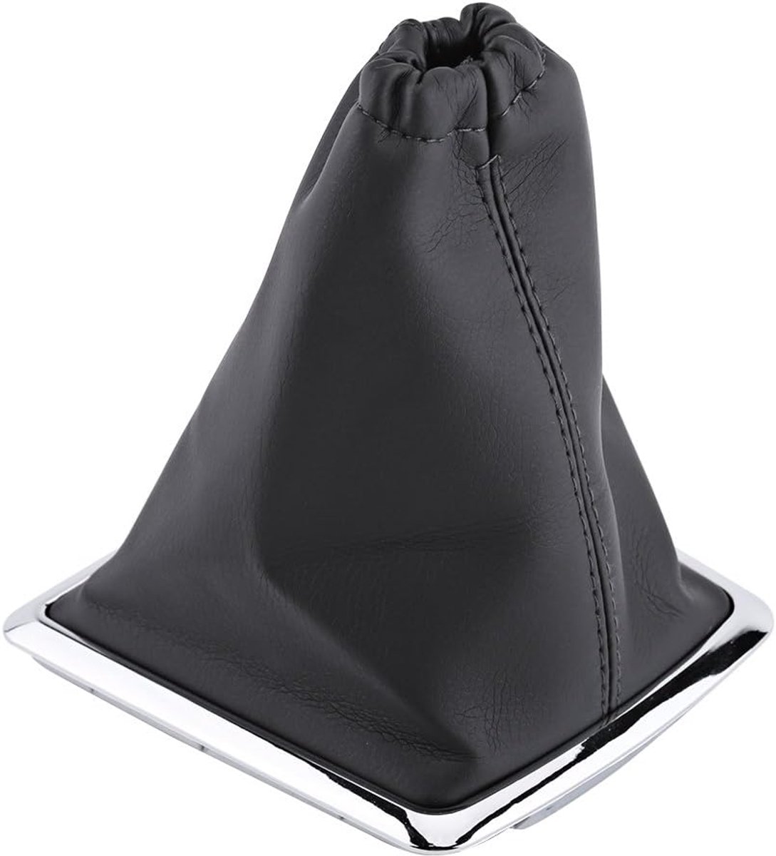 SnelShoppen - Haofy Versnellingspook Gaiter Hoes, PU Cover Vervanging voor 2005-2012, Universeel met Schakelboot, Zwart met Heldere Rode Stiksels