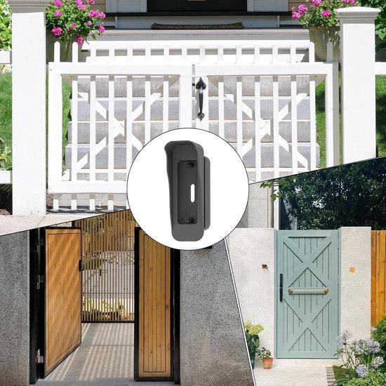 Deurbel houder - Camera montage - Woning beveiligen - Montage zonder boren - 5 x 4 x 4 cm - Zwart — afbeelding 2