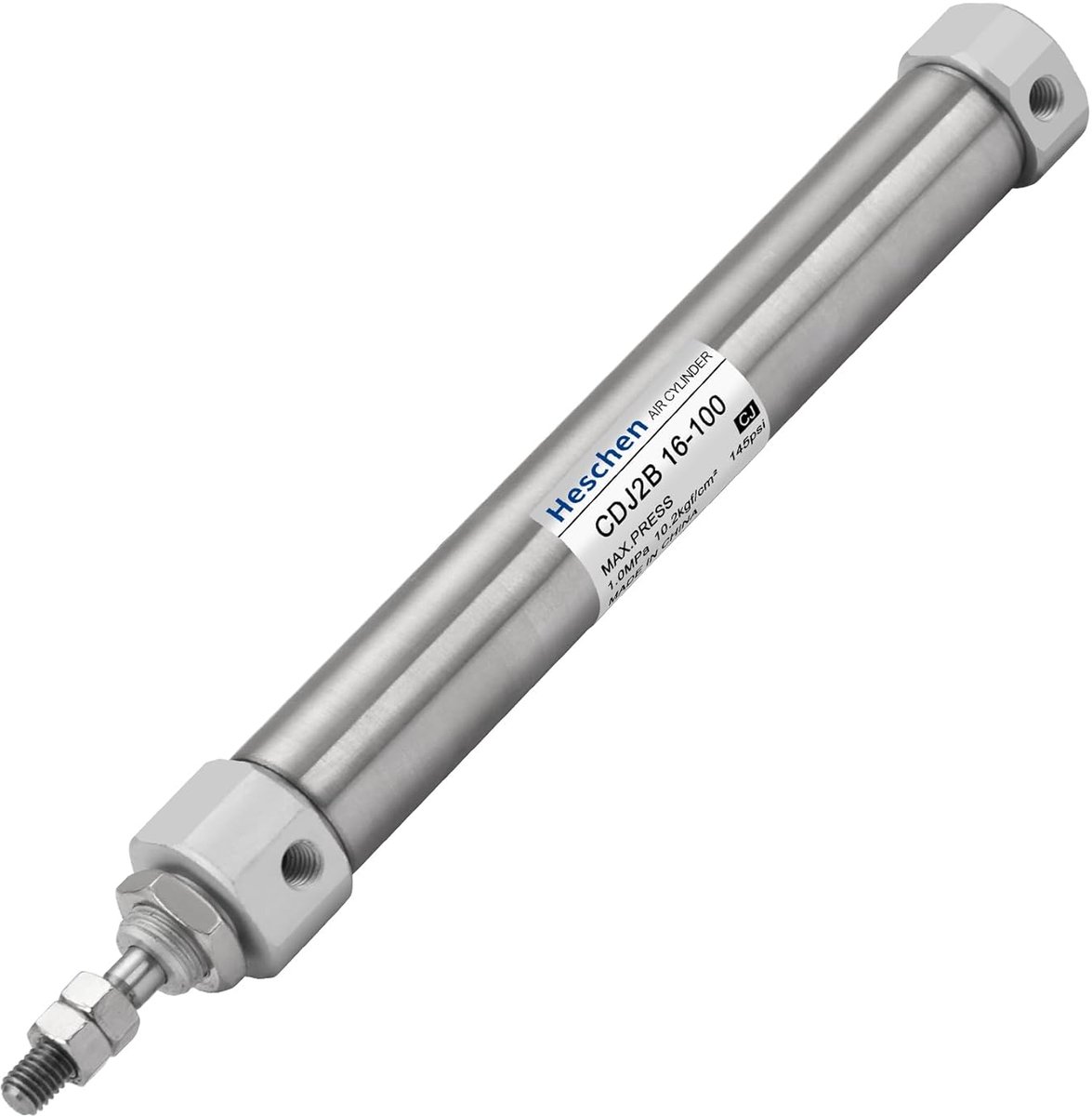 SnelShoppen - Pneumatische Slimme Luchtcilinder CDJ2B 16-100 M5 Aansluiting 16mm Bore 100mm Hub, Max Druk 1.0 Mpa