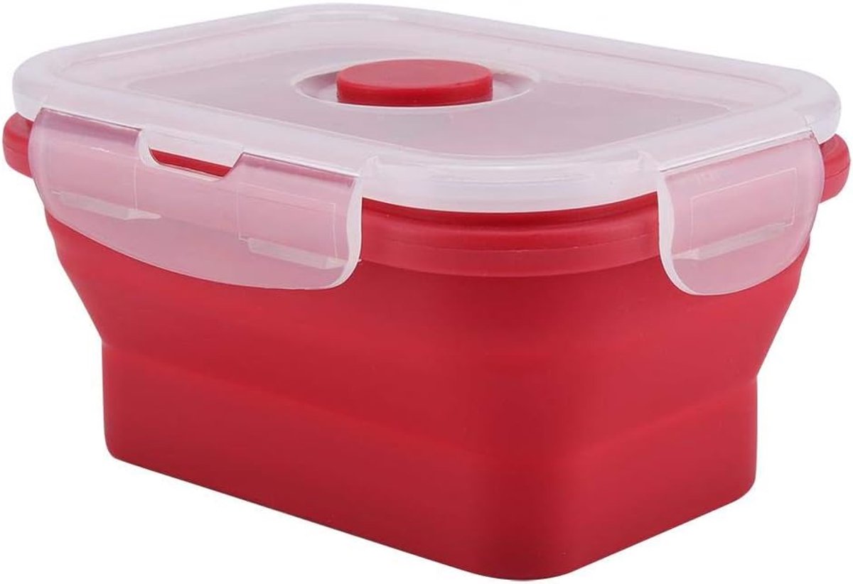 SnelShoppen - Rechthoekige Voedselgrade Silicone Maaltijd Prep Bakjes met Deksel - Ideaal voor Koken, Koelen en Magnetron - 4 Stuks