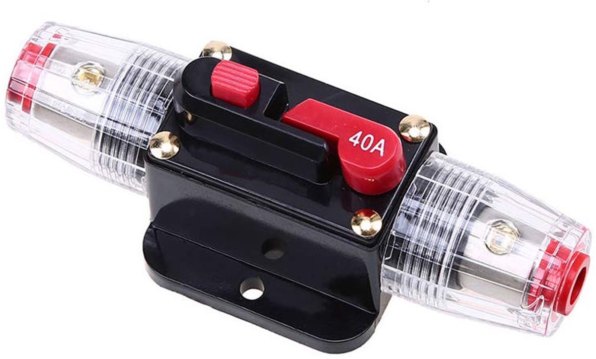 12V 40A circuit breaker - handmatige reset - fusereset voor auto-audio - beschermt voertuig elektronica - SnelShoppen
