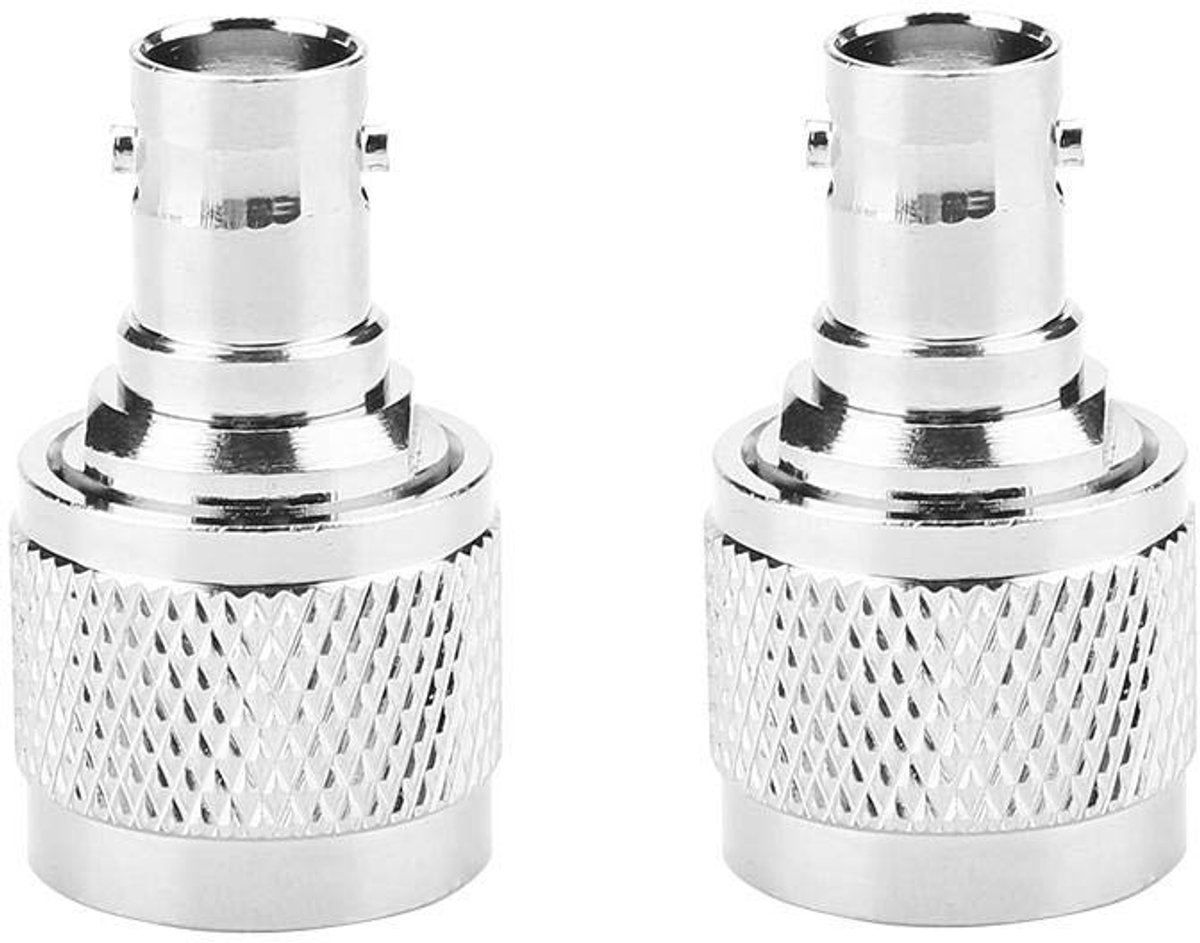 SnelShoppen - Akozon Type N naar BNC Adapter 2-Pack, Coaxiale Adapter, Test Converter, Hoogwaardige Koperen Verbinding, Hoge Frequentie Bandbreedte