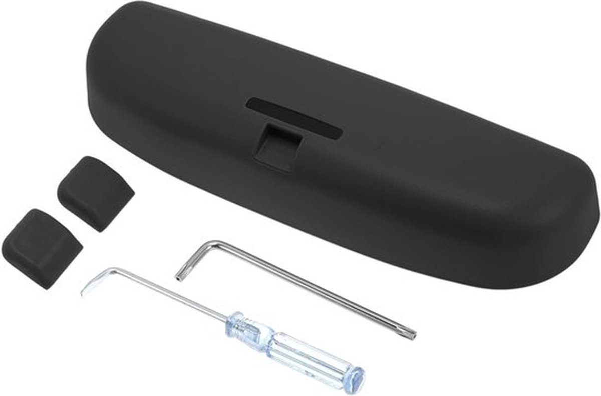 Zonnebril-etui voor Auto - Opbergdoos voor Brillen, ABS Flocking, Zwart, 23x8x5.5cm, Geschikt voor Ford Everest 2015-2021, Handig en Duurzaam