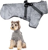 Waterdichte hondenregenjas met ingebouwd harnas, verstelbaar en reflecterende strepen voor kleine, middelgrote en grote honden, camouflage ontwerp