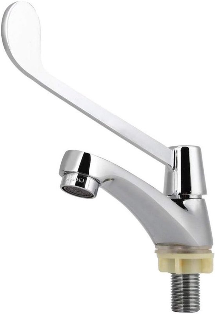 Langhandige G1/2 Inch enkele koudwater wastafelkraan, koperen wastafelaccessoires voor ziekenhuizen en laboratoria