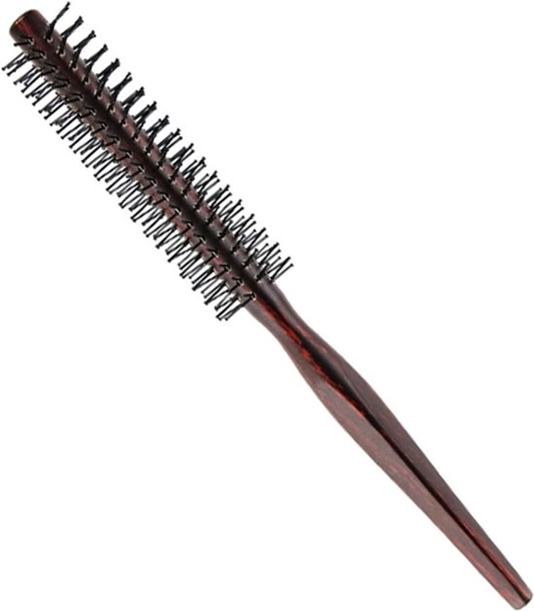 Ronde Haarborstel voor Korte Haarsnit en Baardverzorging - Nylon Borstel van 21 cm voor Föhnen en Stylen