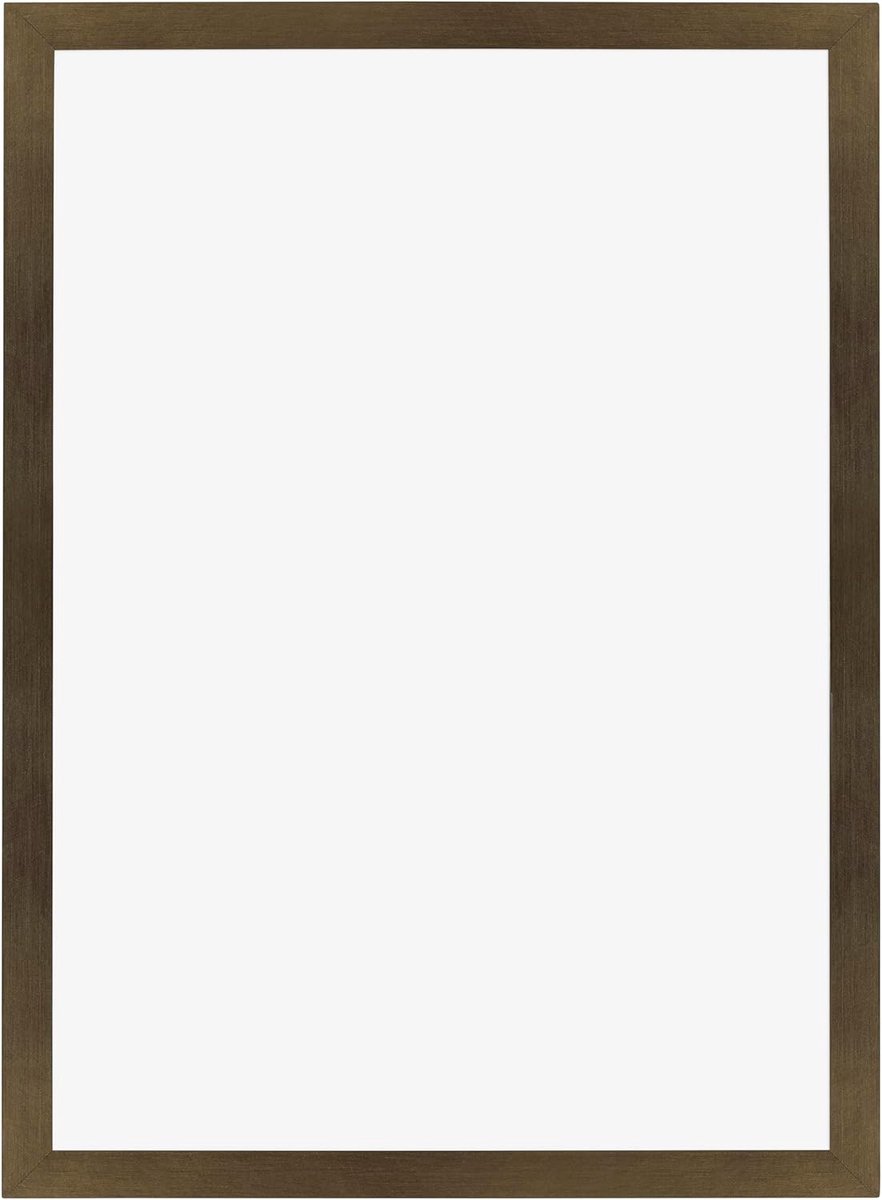 SnelShoppen - A1 Fotolijst 59.5x84 cm - Bronzen Decor - MDF Fotolijst met Antireflecterend Kunstglas - Perfect voor Woonkamer, Slaapkamer, en Kantoor