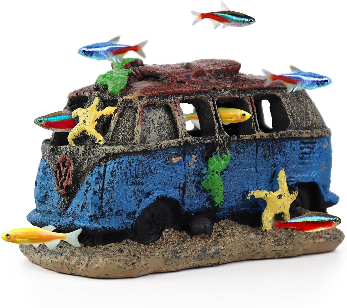Aquarium Landscape Box - Realistische auto wrak decoratie - Vintage stijl - Creëer unieke onderwaterlandschappen - ShopVlot
