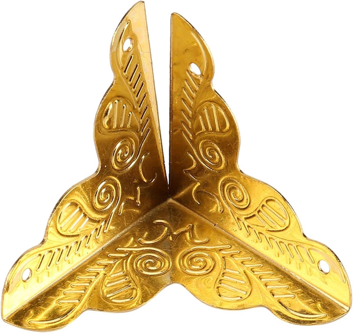 SnelShoppen - Hoekbeschermers 12-Delige Set Decoratieve Hoekhardware Houten Hoekbeschermers (Goud) voor Meubels, Decoratie en Bescherming