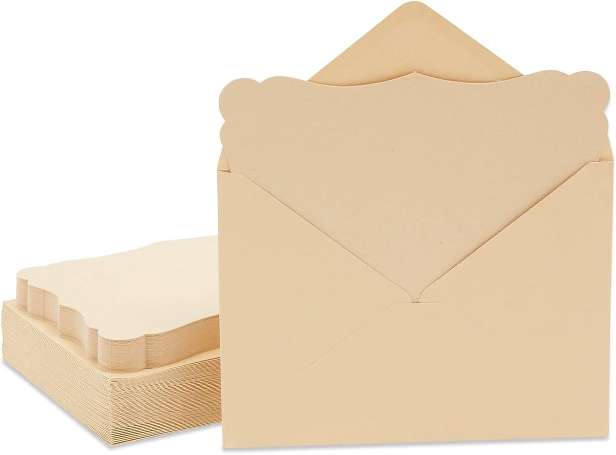 Uitnodigingen 50-pack 13 x 18 cm - met bijpassende enveloppen - die-cut design - perfect voor feesten - ShopVlot