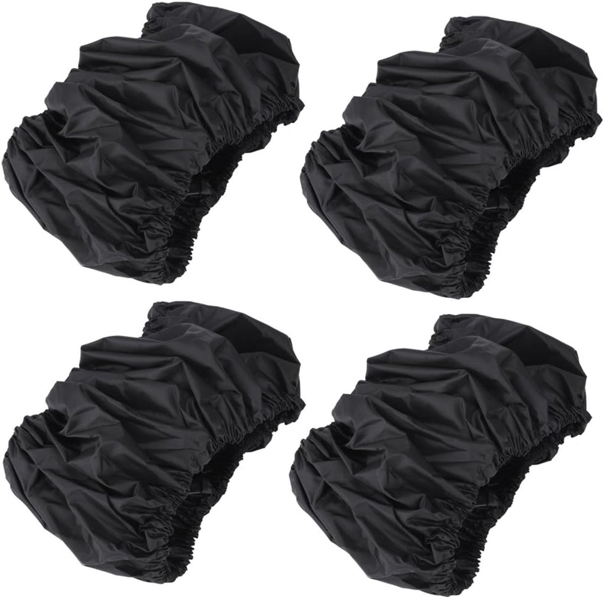 SnelShoppen - Beschermhoezen voor Kinderwagenwielen Zwart - Stofdichte Wielen Cover voor Kinderwagens - Accessoires voor Klassieke Kinderwagens (S/L)(