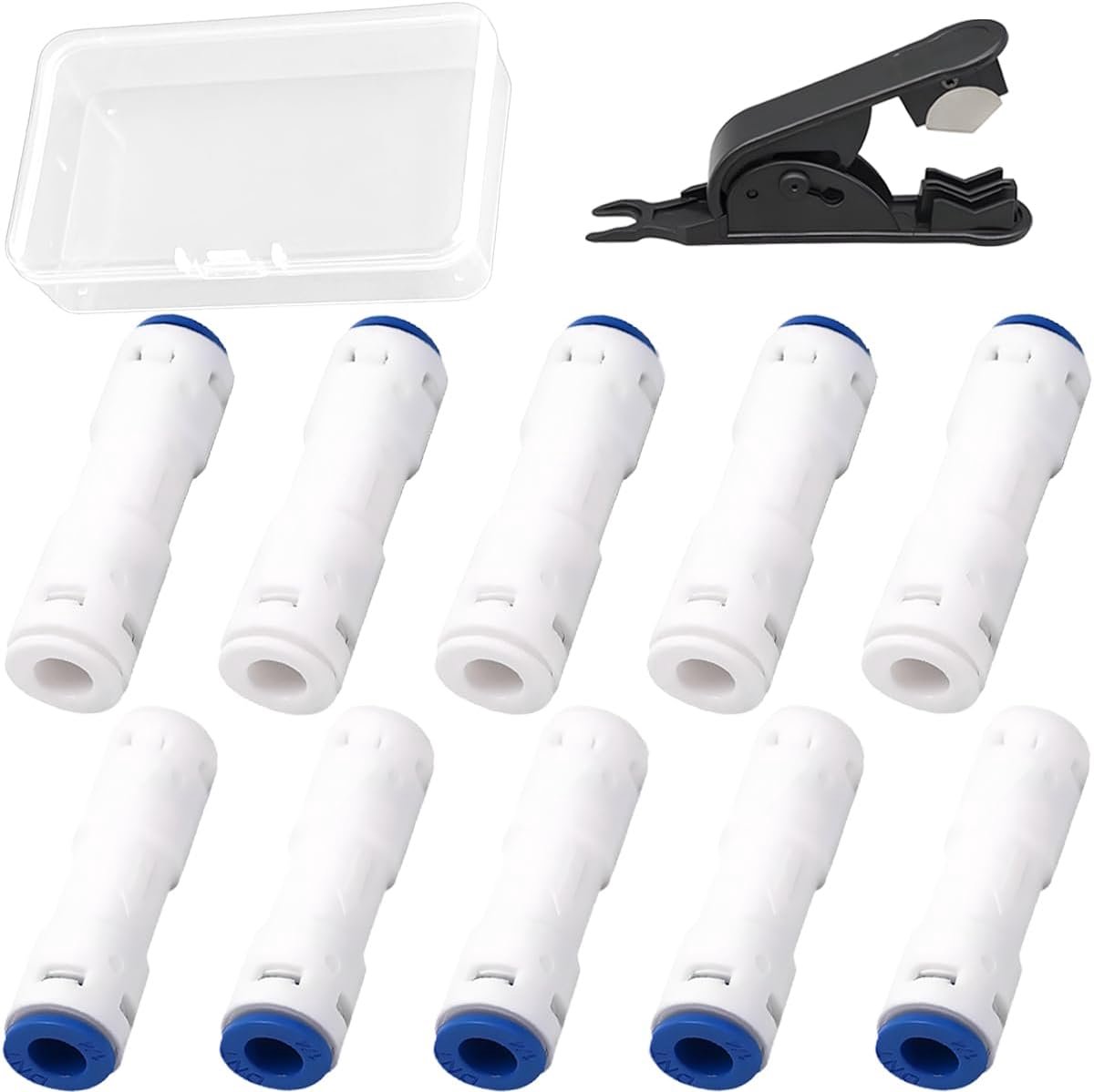 SnelShoppen - 10 Stuks 1/4'' Snelle Koppeling Terugslagklep Waterkoppeling Voor Osmosewater Systeem, Drukbestendig en Lekvrij, Voor Waterfilters en Ko