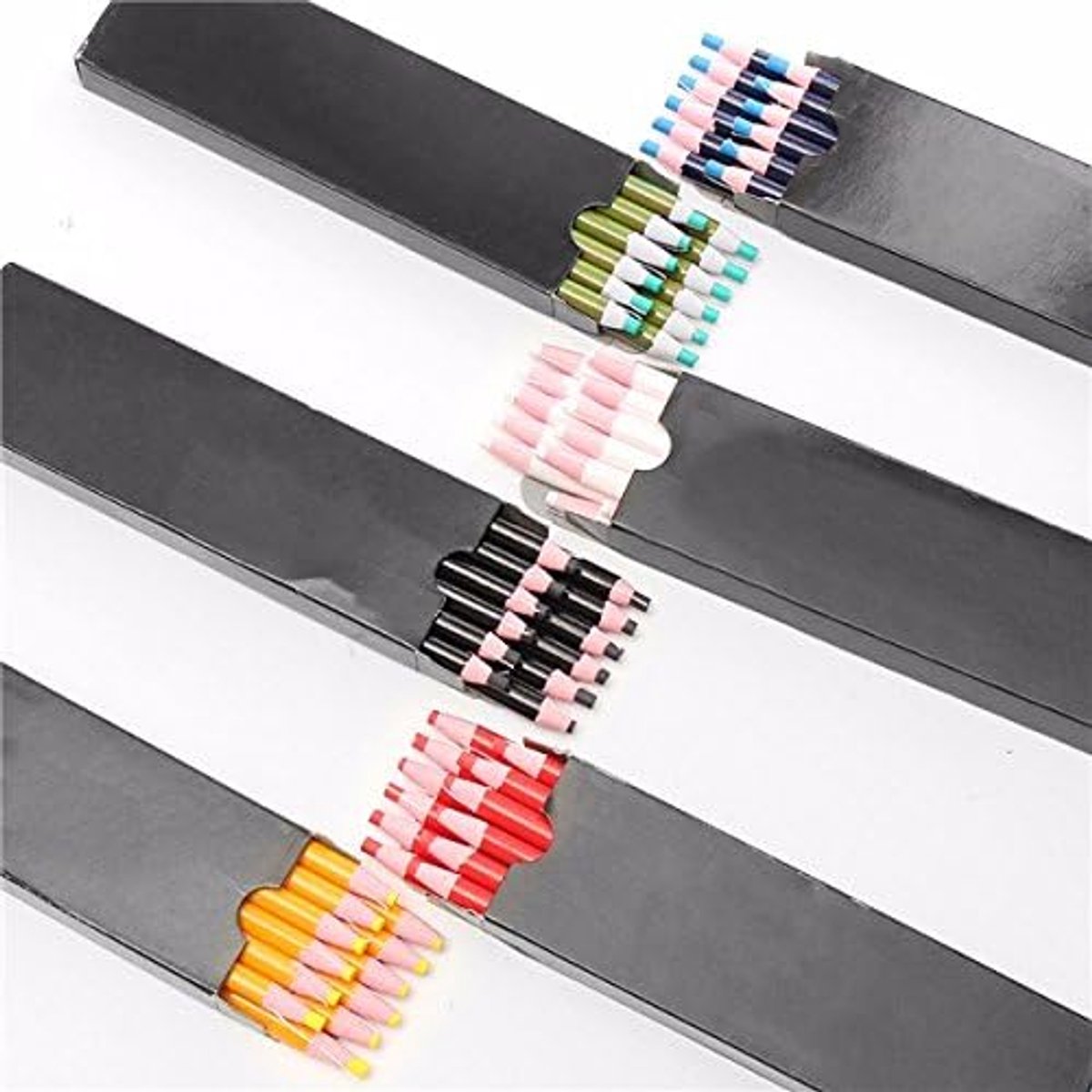 SnelShoppen - 12 stuks Marker Peel Off Chinagraaf Vetwaspotlood voor Metaal en Glas, Watervast en Vervagingsbestendig, Ideaal voor Kunst en Handwerk,