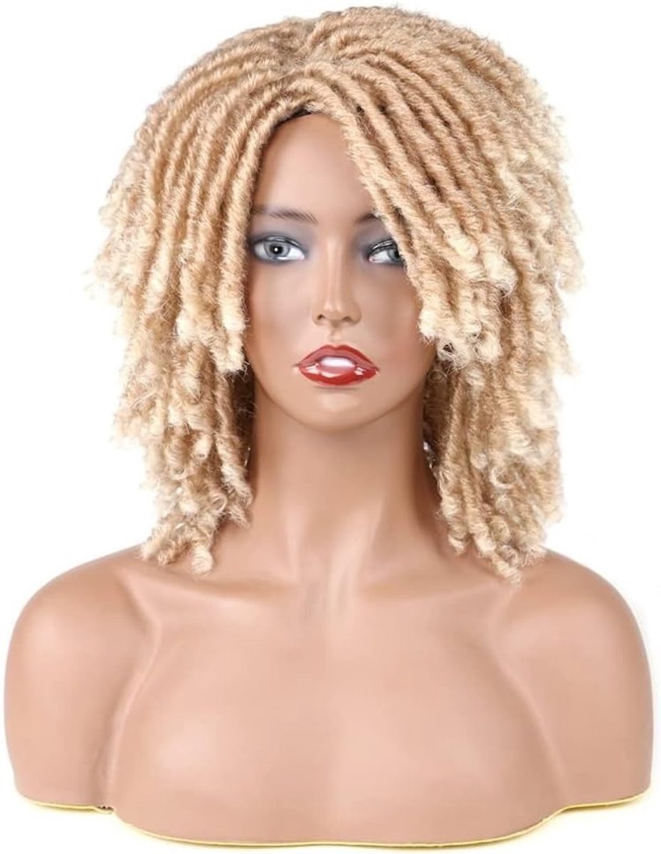 Dreadlock Perücke voor Vrouwen en Mannen, Synthetische Afro Krullend Haar voor Halloween Kostuum en Feestjes, Perfect voor Datings