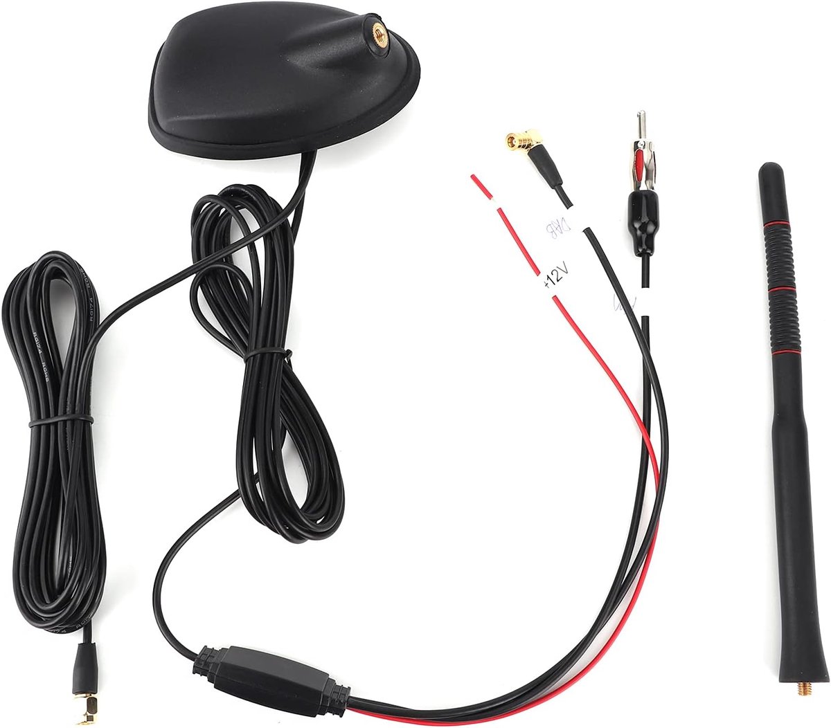 SnelShoppen - DAB+GPS+FM Actieve Versterkte Topdak Antenne Waterdicht Stofdicht Universele Auto Antenne voor Optimale Signaalontvangst