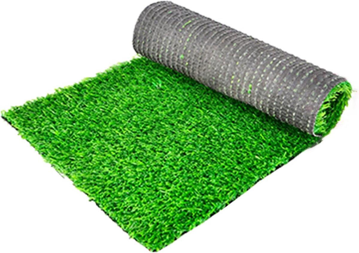 Kunstgras Tapijt - Synthetisch Gras Gazon - Tuin Decoratie - Hoge Dichtheid - 1x1m - Groen