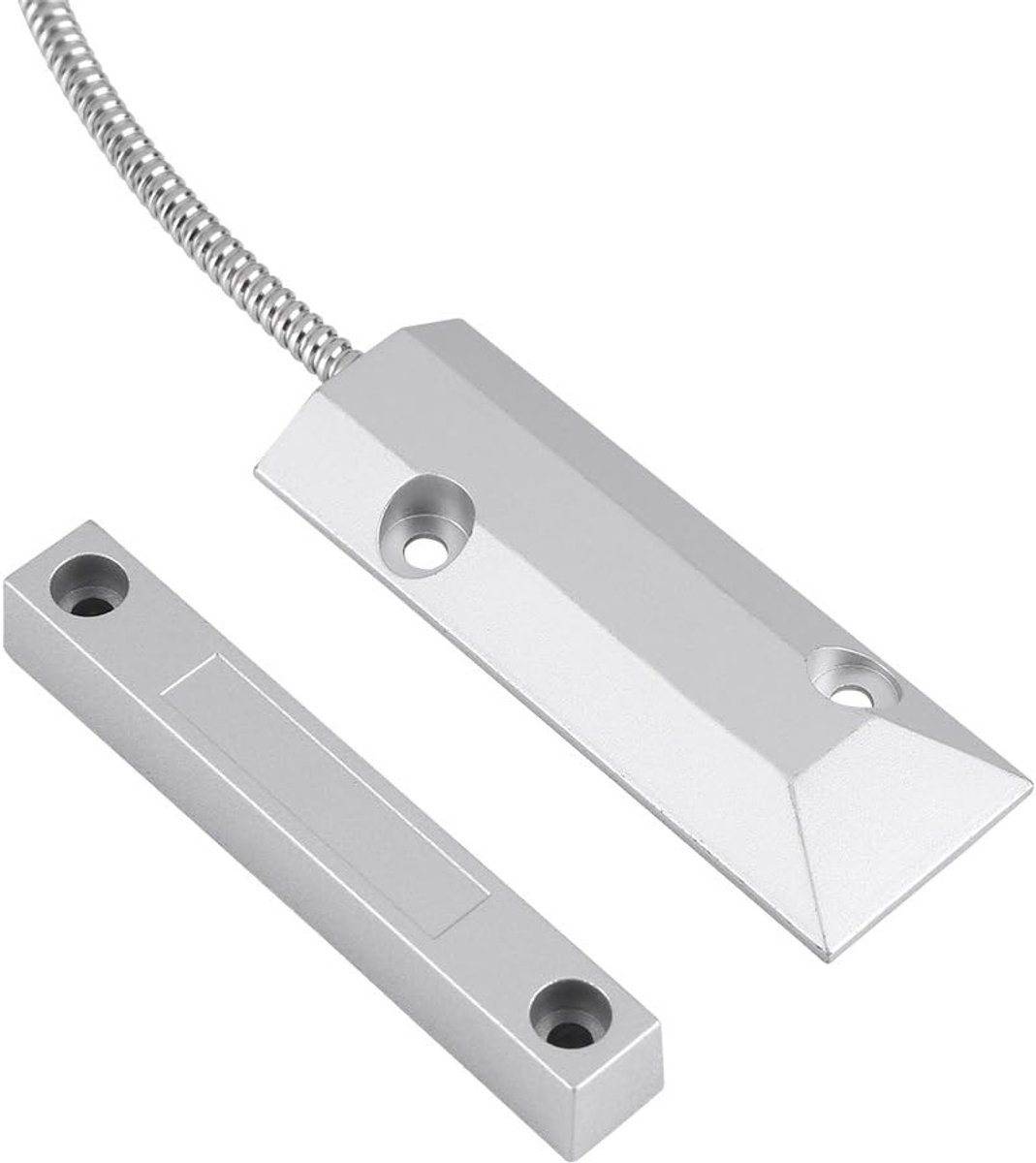 SnelShoppen - Magnetische Deursensor Contact Voor Raam en Deur - Draadloze Alarm Sensor Met Hoge Kwaliteit Magnetisme - 4.2 x 1.5 x 0.4 inch - Veiligh