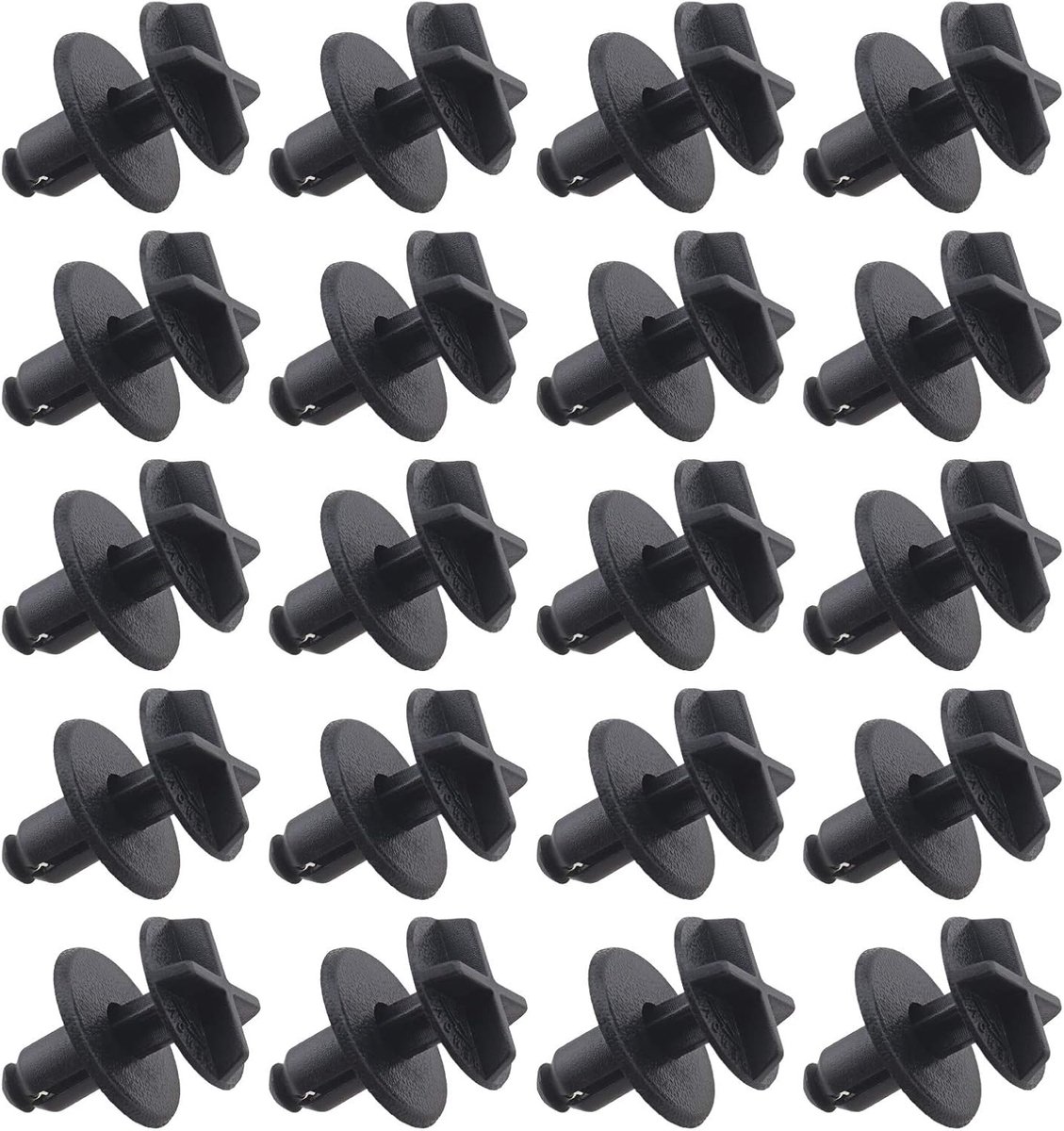 SnelShoppen - 20 Stuks Accudeks Cowl Paneel Bevestigingsclips LR024316 Geschikt Voor 9mm Gat Zwart Nylon Voor Range Rover Interieur Onderdelen