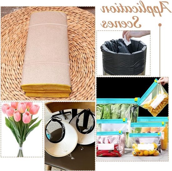 40 Stuks Dikke Transparante Rubber Bands, 10mm Breed, TPU Elastische Bindbanden voor Boeken, Camera, Kantoor en Keuken Gebruik – 30cm Lang — afbeelding 5