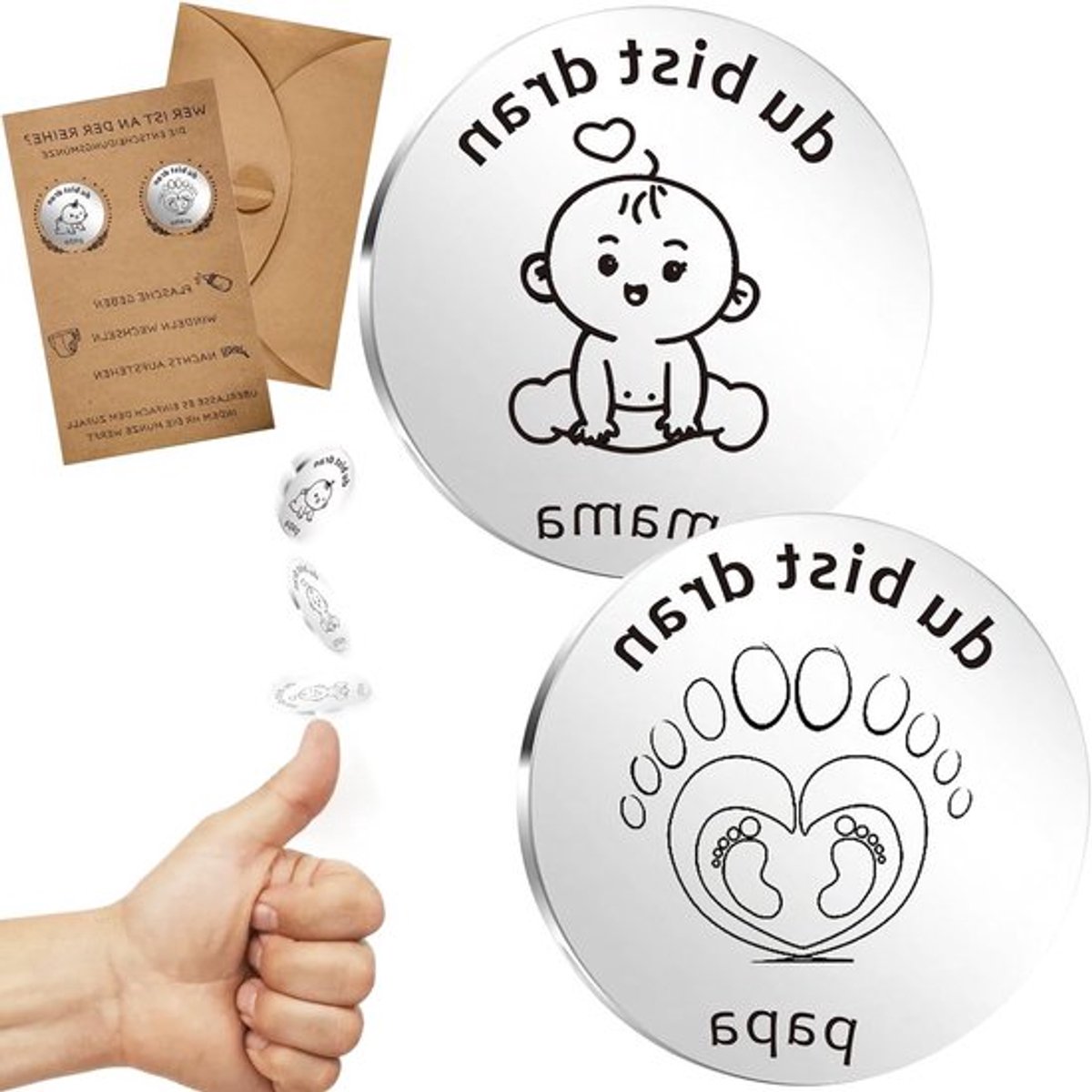 Grappige Beslissingsmunt voor Ouders - Ideaal Cadeau voor Babyshowers en Geboortes, Perfect voor Beslissingen Maken
