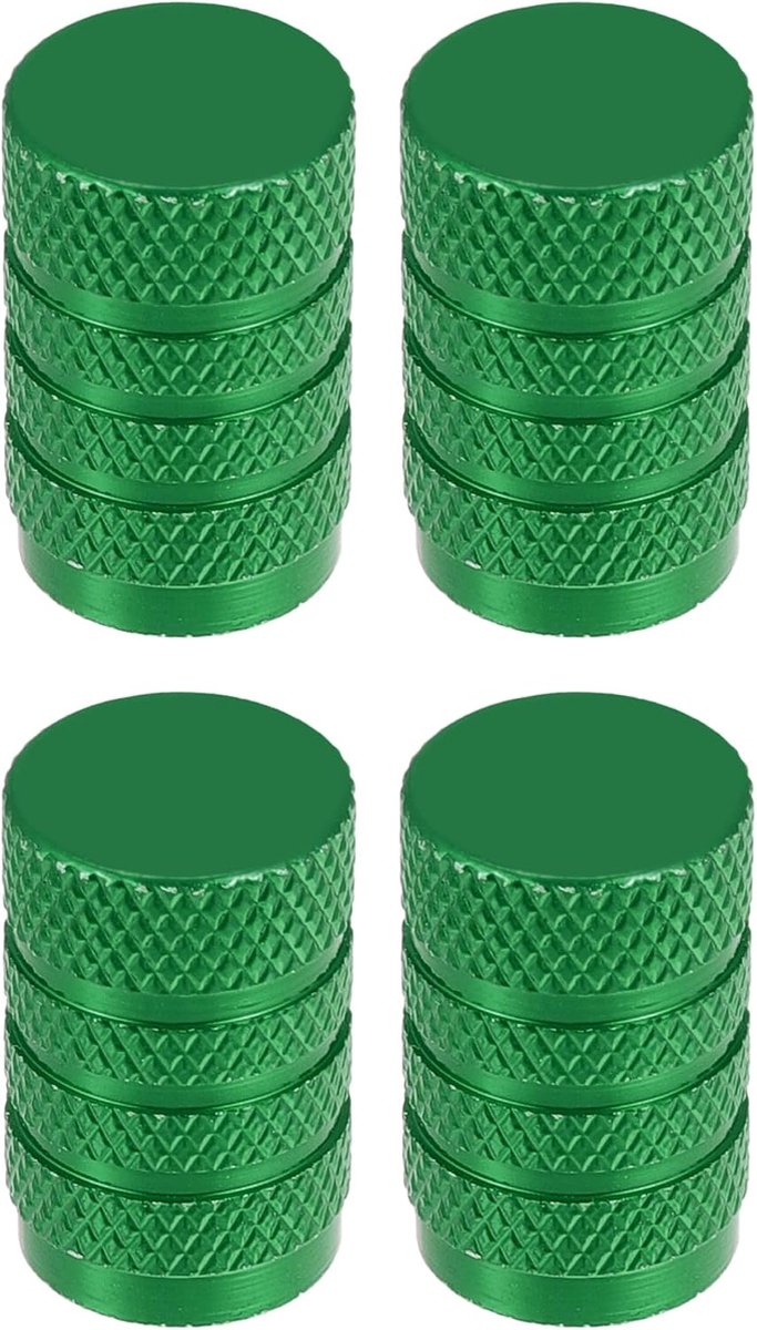 Ventieldopjes 17mm - Aluminiumlegering - Groen - Bescherming voor ventielen - ShopVlot