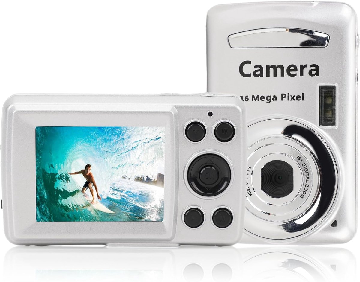 SnelShoppen - Digitale Camera 16MP Compacte Kleine Punt Camera met 2.4 Inch LCD Scherm, Krasbestendig en Schokbestendig voor Fotografie Liefhebbers, P