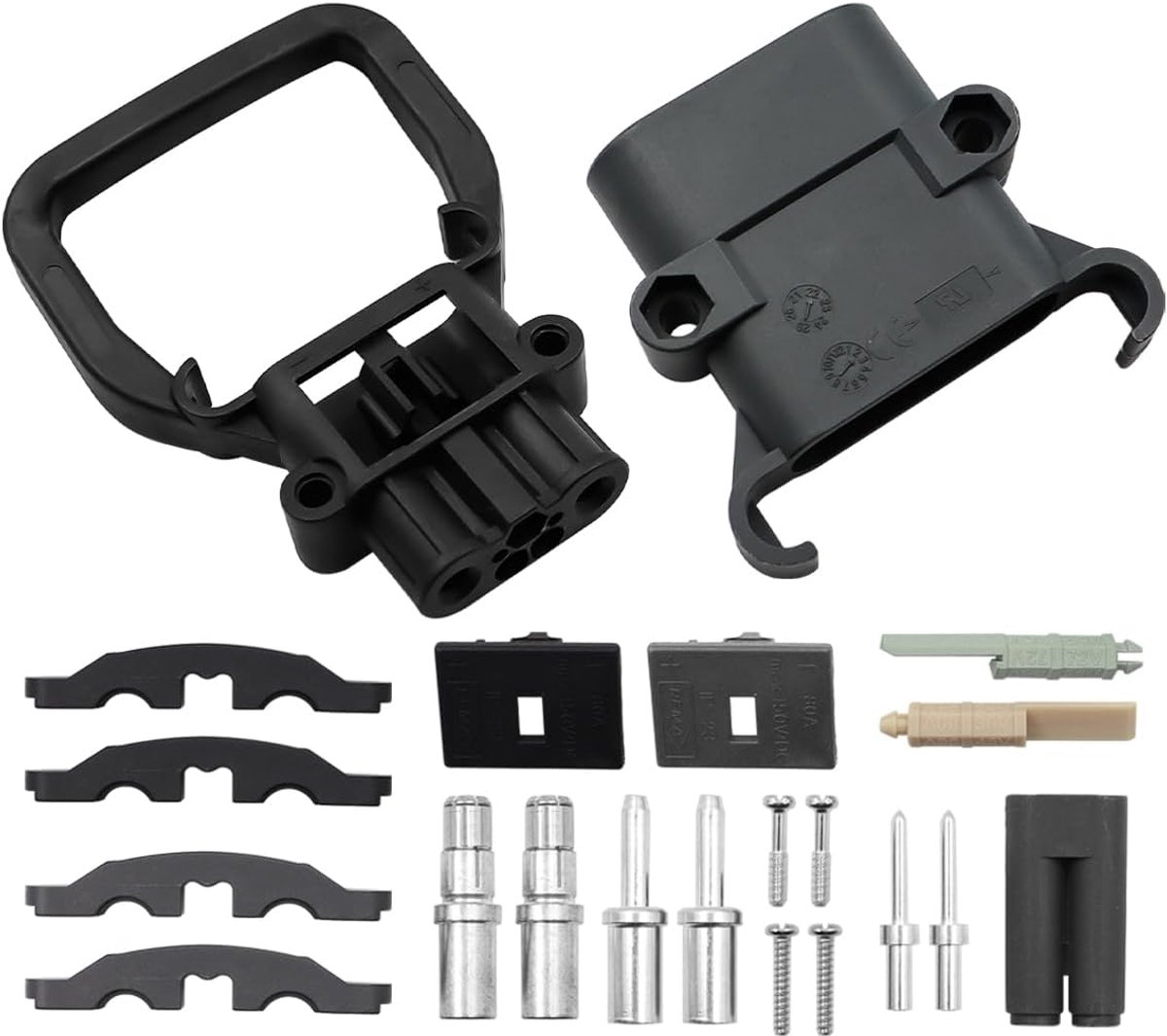 SnelShoppen - Forklift Power Connector 80A, Accu Opladen Snelkoppeling, Mannelijk en Vrouwelijk, Connector voor Heftruck Oplader met Elektrische Aansl